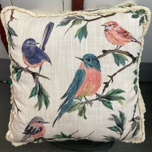 Bird Print Decorative Pillows
